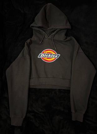 Худі чорне dickies кроп, укорочене