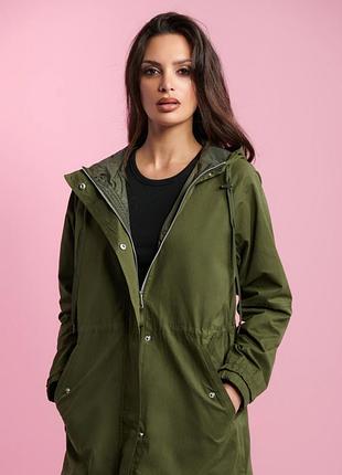 Женская новая парка куртка хаки удлиненная сезон осень/весная sinsay xl-xxl 50-52