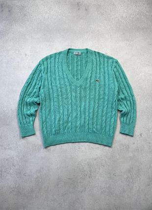Вязаный свитер lacoste v vintage xl