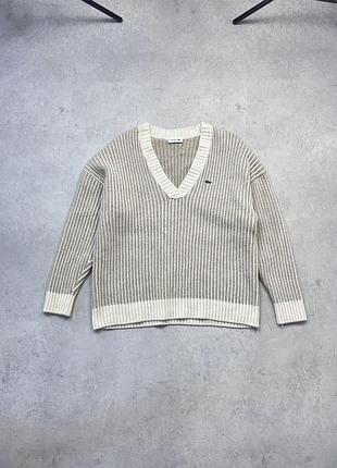 Жіночий светр lacoste v-горло l