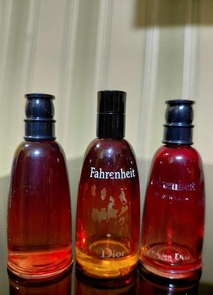Dior fahrenheit порожні флакончики , 3 одиниці