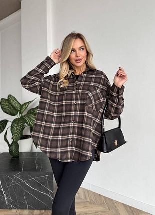 😍😍стильна картата сорочка oversize ✨😍
