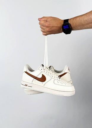Nike air force 1 low white brown 3