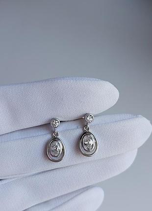Серебряные серьги гвоздики