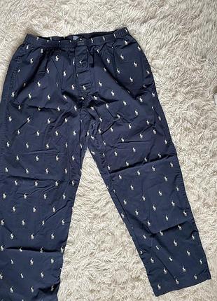 Темно-сині чоловічі піжамні штани polo ralph lauren  бренд: polo ralph lauren  розмір: xl (tg / xg)  колір та принт: темно-синій