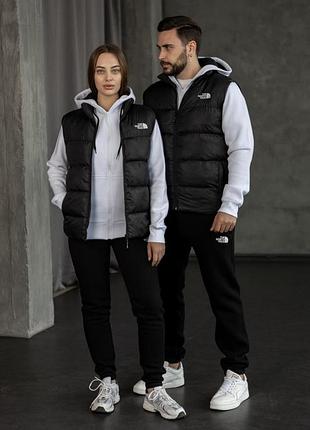 Набор tnf зима жилет зап худи белый брюки