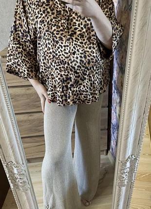 Zara новая тонкая свободная блуза  из сатиновой вискозы 50-52 р