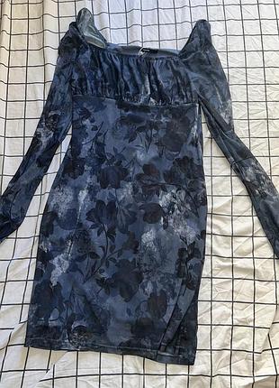 Плаття xl cropp сіро-блакитне