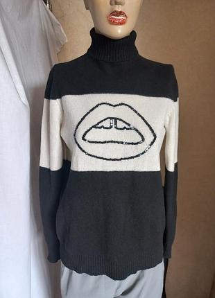 Элитный шерстяной свитер-гольф markus lupfer (100% merino wool). оригинал!