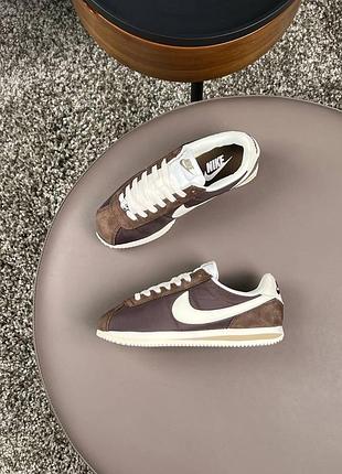 Nike cortez w brown white