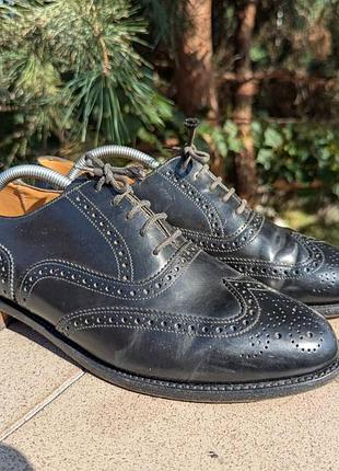 Чорні чоловічі броги туфлі k-shoes