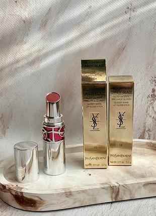 Розкішна помада блиск для губ yves saint laurent loveshine candy glaze 16 watermelon high