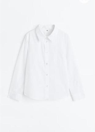 Нова біла сорочка блузка для дівчинки h&m  128