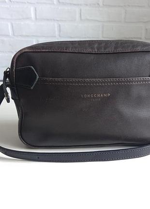 Кожаная сумка кроссбоди longchamp