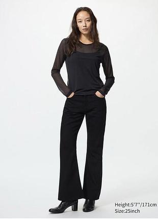 Джинси uniqlo чорні bootcut jeans