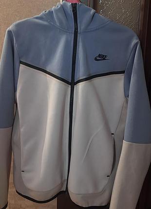 Кофта спортивна nike tech fleece , голуба,розмір m