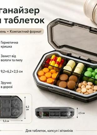 Органайзер для таблеток ( на 4,6,8 секцій)