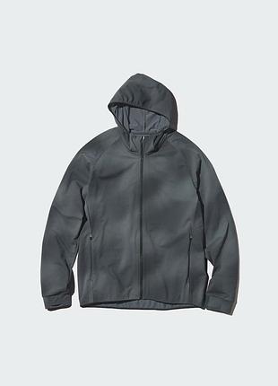 Худі uniqlo темно-ciра dry-ex uv protection full-zip hoodie | print