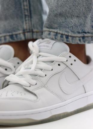 Кросівки sb dunk low white  кроссовки5 фото