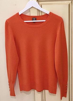 Новий.светр трикотажний manor woman switzerland bright orange crew neck jumper
