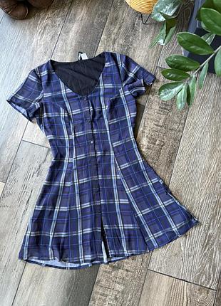 Сукня коротка в клітинку xxs xs zara next george h&m m&s