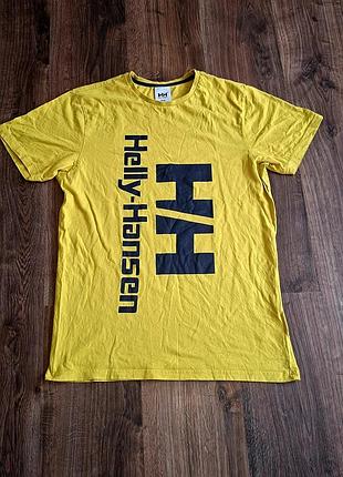 Мужская уникальная футболка helly hansen с большим лого оригинал