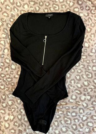 Чорний боді topshop
