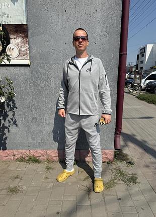 Оригінал спортивний чоловічий костюм nike tech essentials grey dd5293-002__dd5284-002 оригинал найк зіпка спортивні штани кофта сіра l
