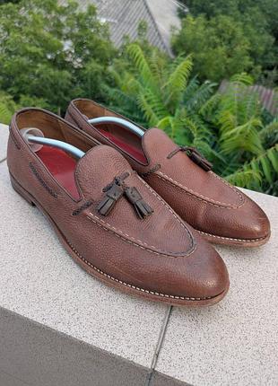 Чоловічі коричневі лофери туфлі grenson england