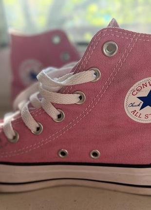 Кеди converse рожеві високі