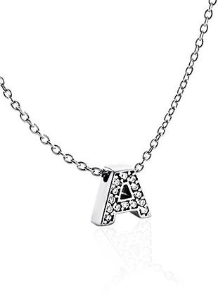Серебряное колье с буквой а (1103-а)