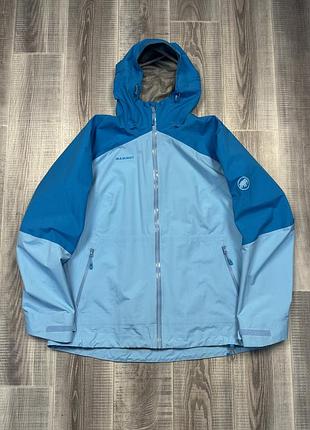 Куртка з капюшоном mammut convey tour hs, водонепроникна, gore-tex, синя, жіноча, розмір xl