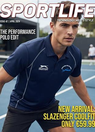 Спортивное поло slazenger coolfit m теннис бег спорт новый размер м.