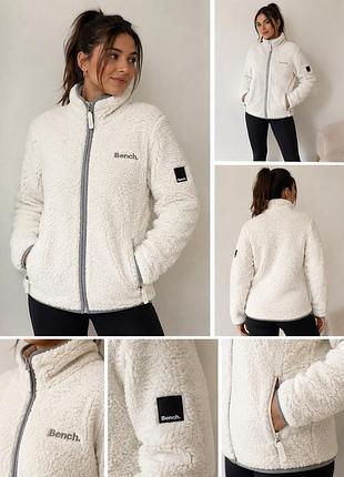 Жіноча куртка bench teddy / sherpa «баранчик» молочна, uk 12 / eu 40