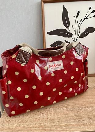 Сумка червона в горох cath kidston