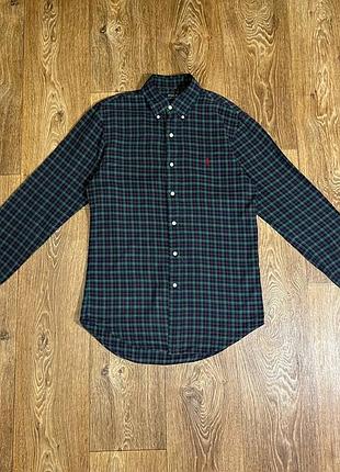 Класична чоловіча сорочка polo ralph lauren slim fit plaid button-down