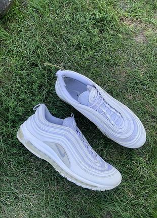 Кросівки nike air max 97 triple white, розмір 48.5, з дефектами