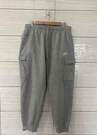 Чоловічі спортивні штани-карго nike sportswear club fleece (cd3129-063) size l