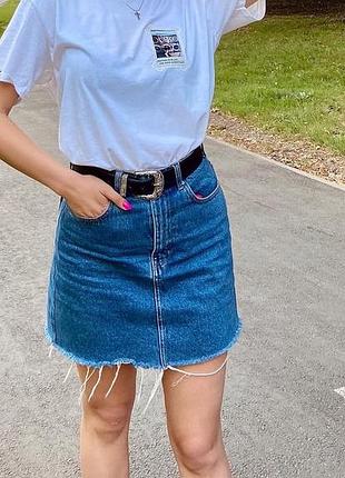 Джинсова спідниця zara trf