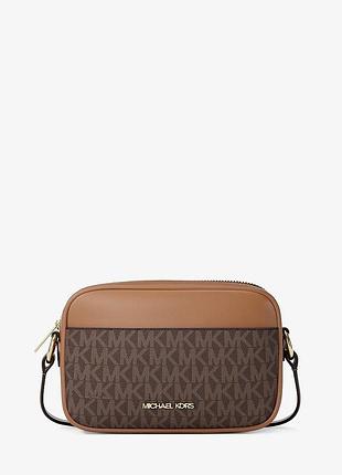 Сумка michael kors, jet set small signature logo camera crossbody bag, 35r6gtvc5b