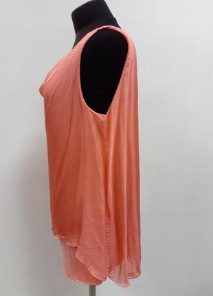 Нарядная шелковая блуза, туника  расшитая пайетками, натуральный шелк3 фото