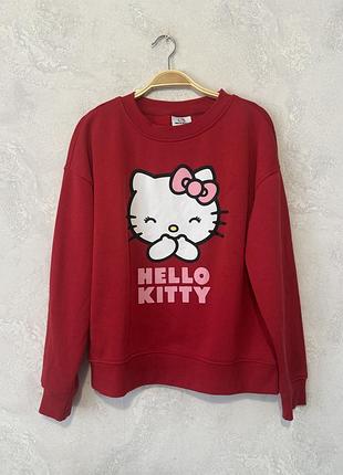 Червоний світшот hello kitty оверсайз