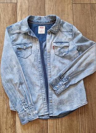 Джинсова сорочка на дівчинку levi's 140-146