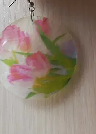 Серьги с тюльпанами