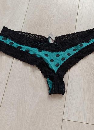 Кружевні трусики котонові труси ажурні victoria's secret m м 10 38 46