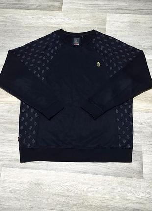 Чоловічий чорний світшот із принтом, розмір xl-xxl.