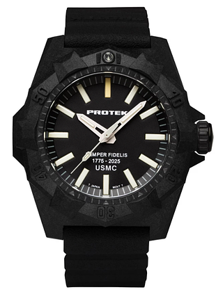 Мужские часы protek pt4105sfc usmc carbon dive зеленый 4105sfc