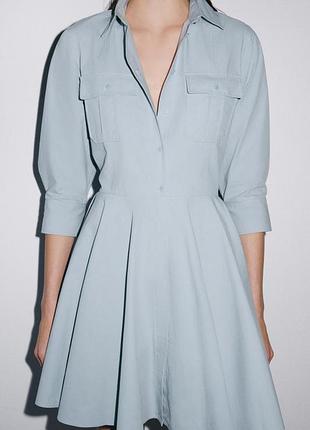 Плиссированное платье zara - s, m, l
