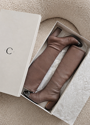 Casadei шикарные кожаные сапоги сапоги чулки чулки с металлическим мыском и цепочкой оригинал премиальный бренд