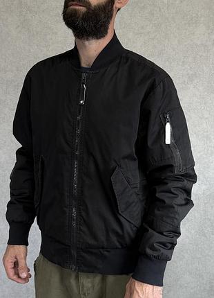 Чоловічий бомбер g-star raw rackam, чорний, розмір s utility vintage military style